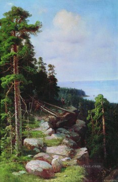 イワン・イワノビッチ・シーシキン Painting - 堤防の上 1887 年の古典的な風景 イワン・イワノビッチ